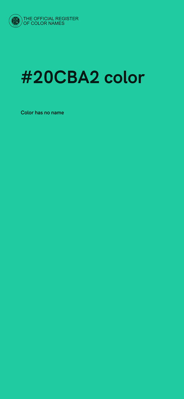 #20CBA2 color image