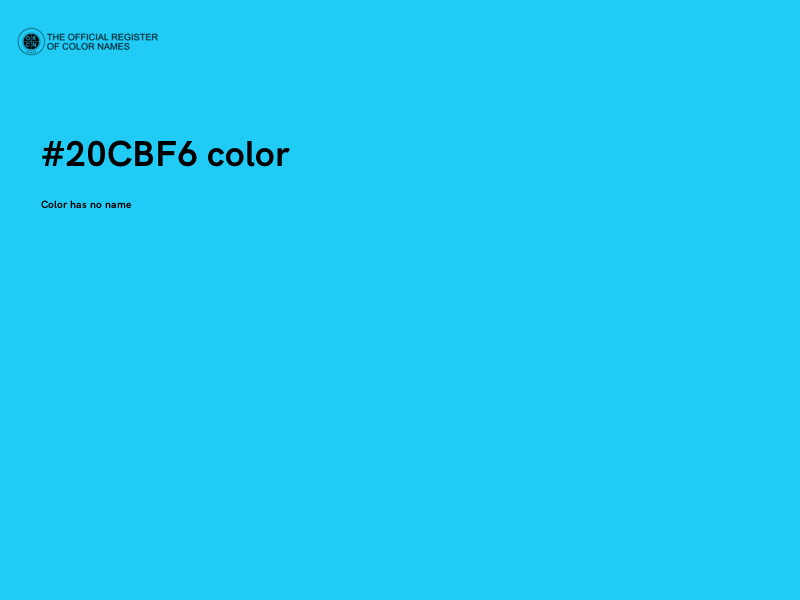 #20CBF6 color image