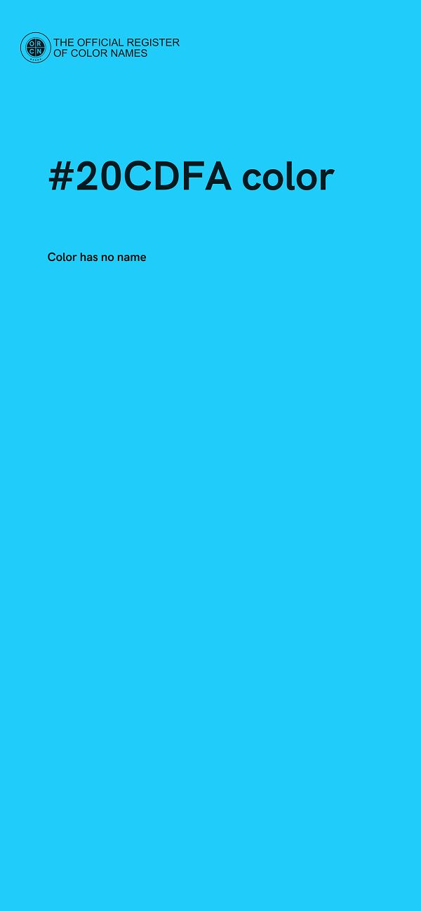 #20CDFA color image