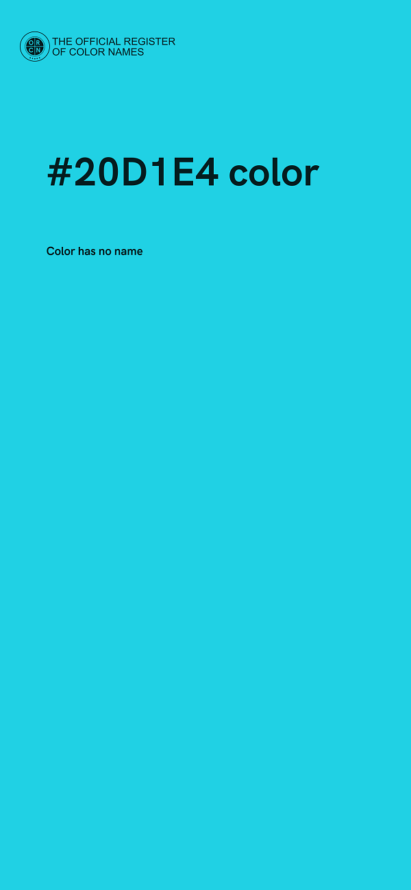 #20D1E4 color image