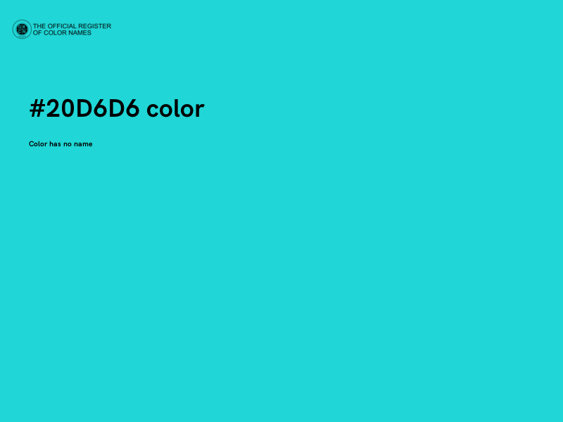 #20D6D6 color image