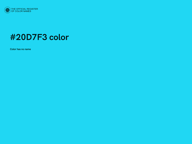 #20D7F3 color image