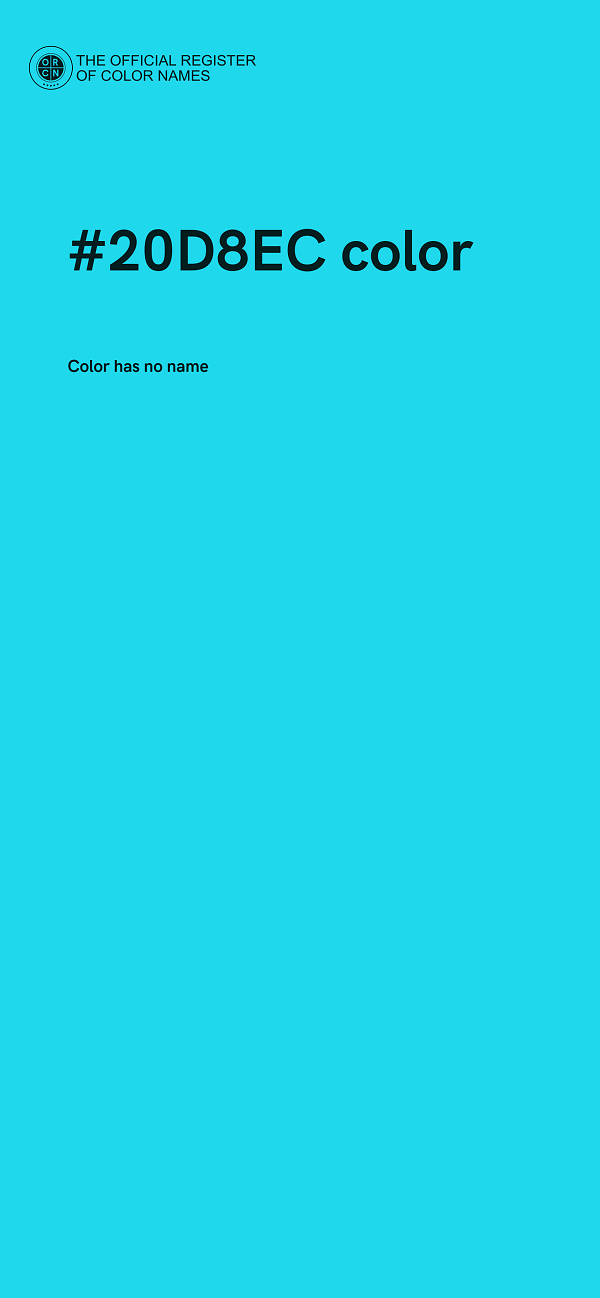 #20D8EC color image