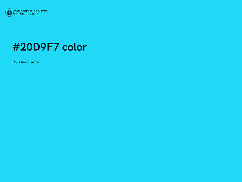 #20D9F7 color image