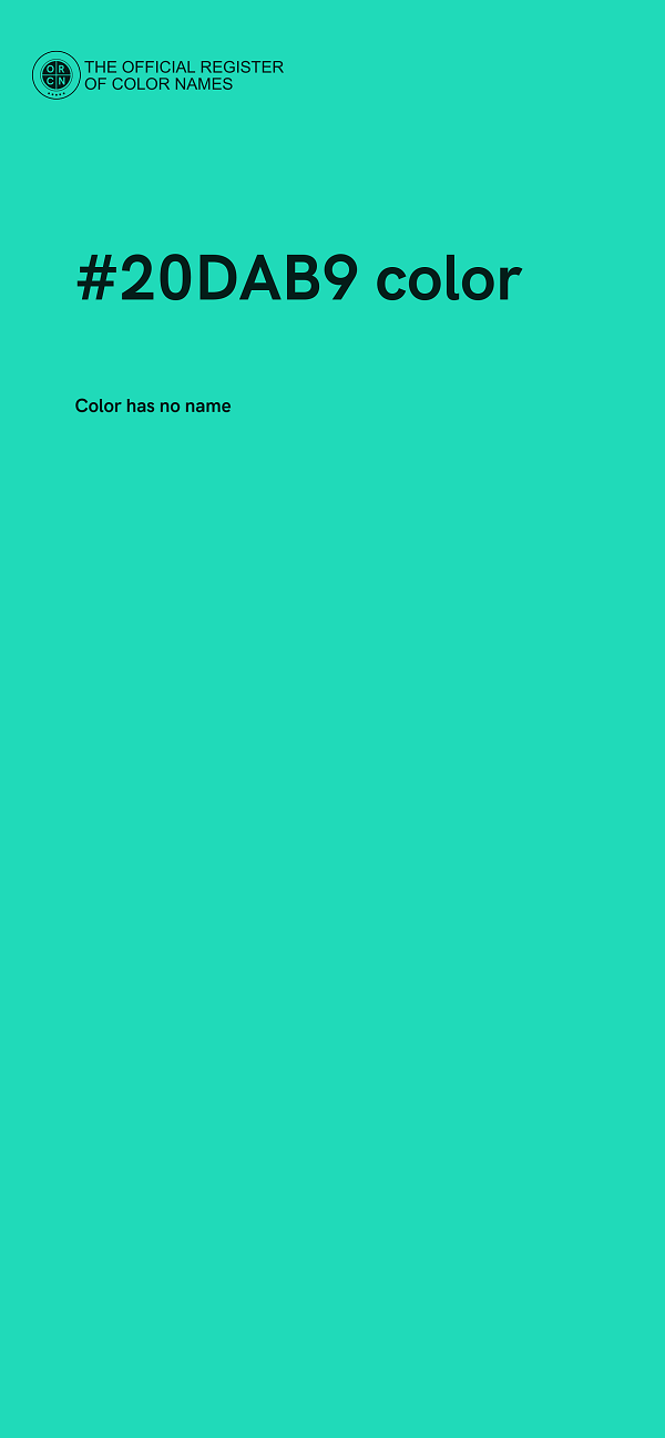 #20DAB9 color image