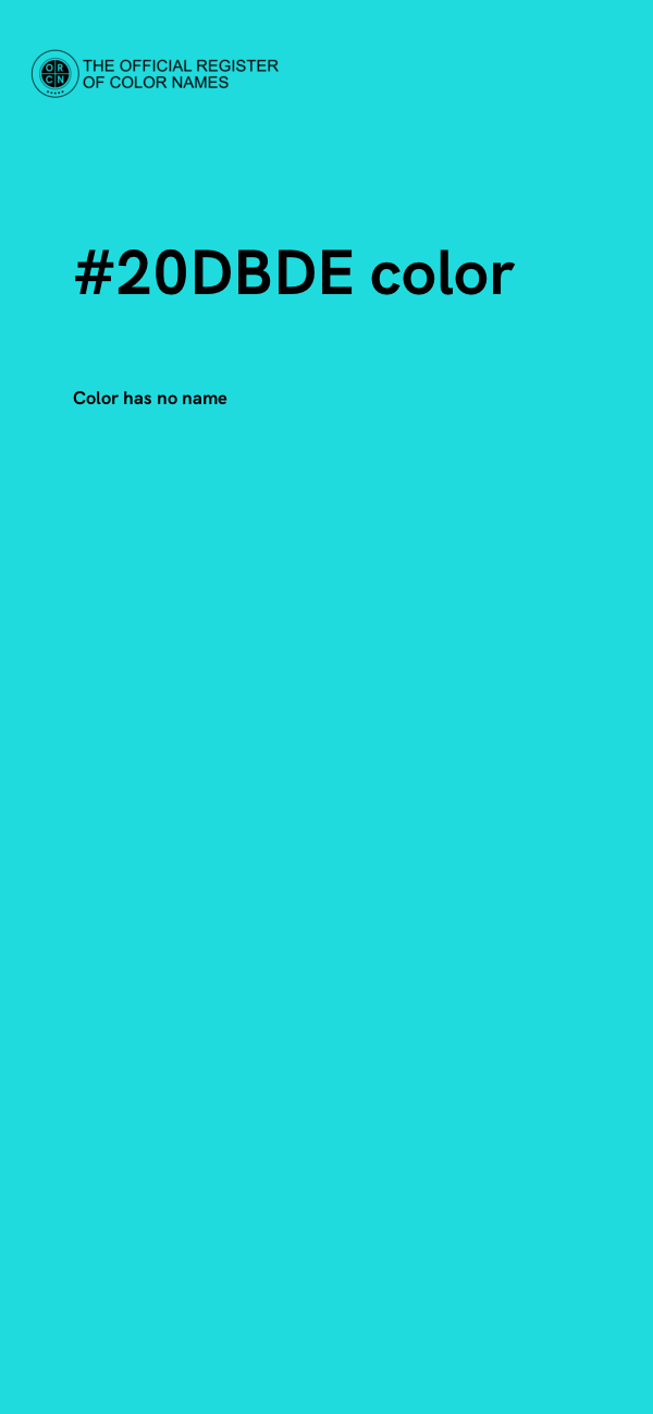 #20DBDE color image