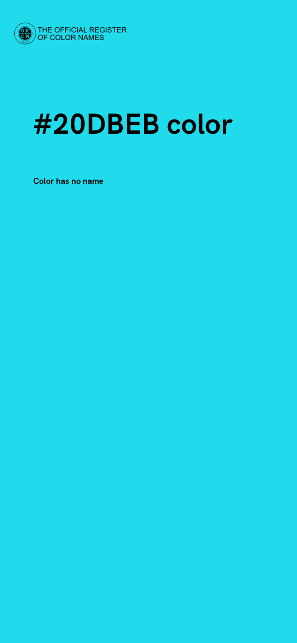 #20DBEB color image