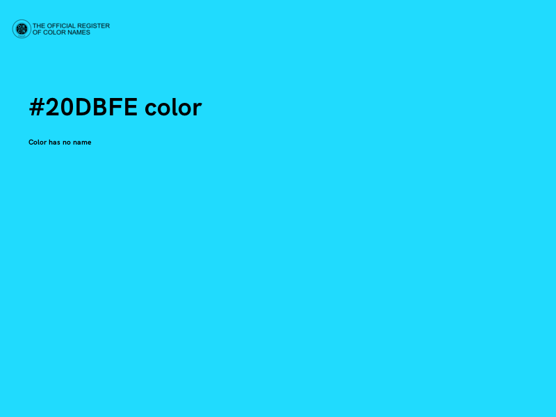 #20DBFE color image