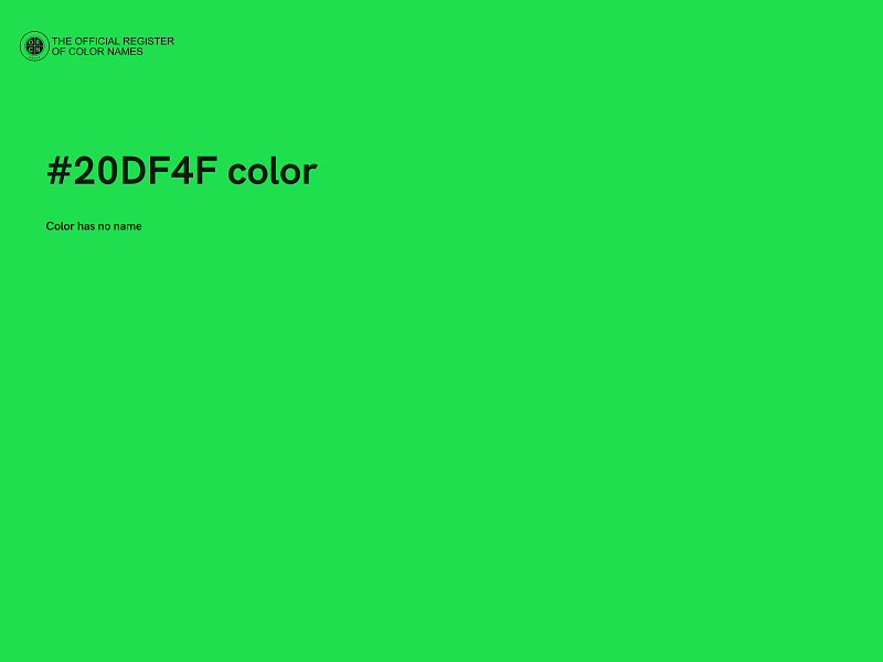 #20DF4F color image