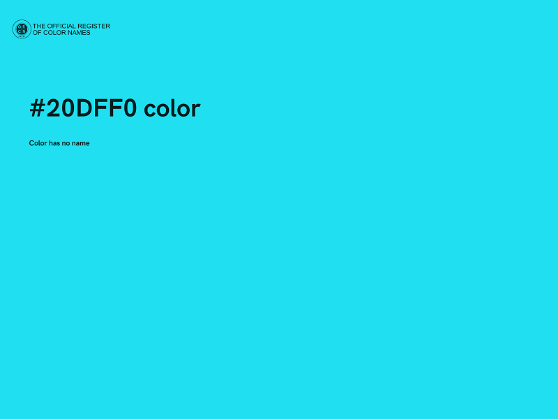 #20DFF0 color image