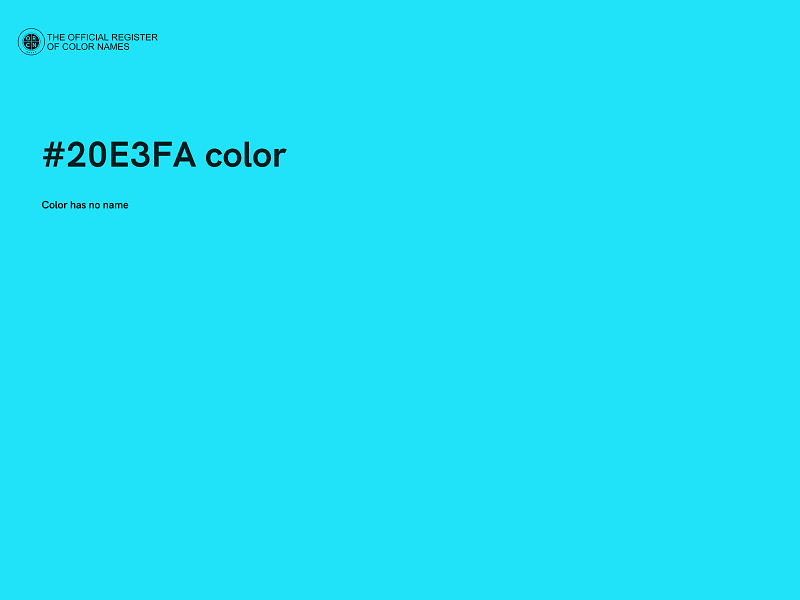#20E3FA color image