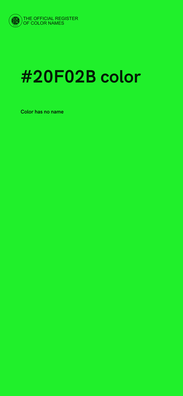 #20F02B color image