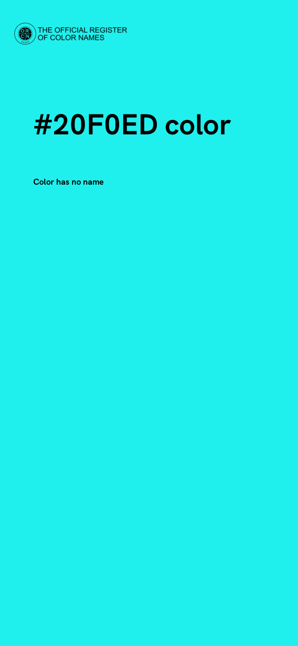 #20F0ED color image