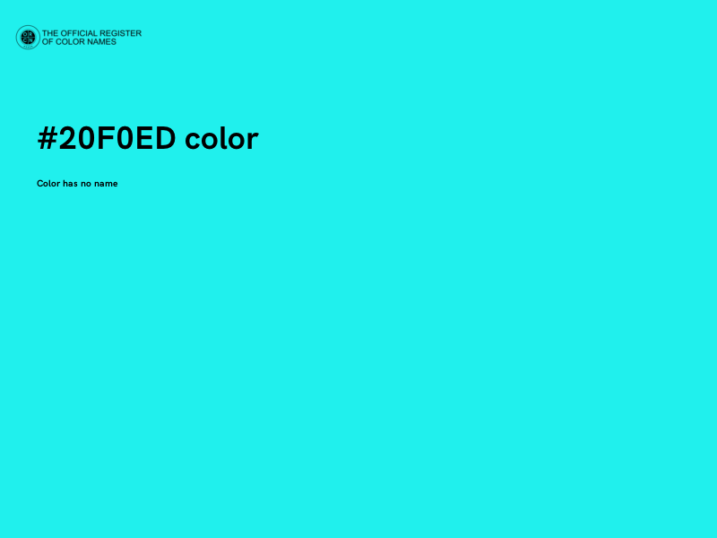 #20F0ED color image