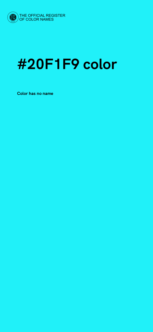 #20F1F9 color image