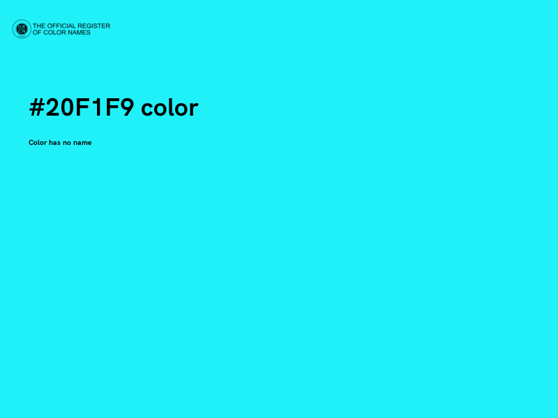 #20F1F9 color image