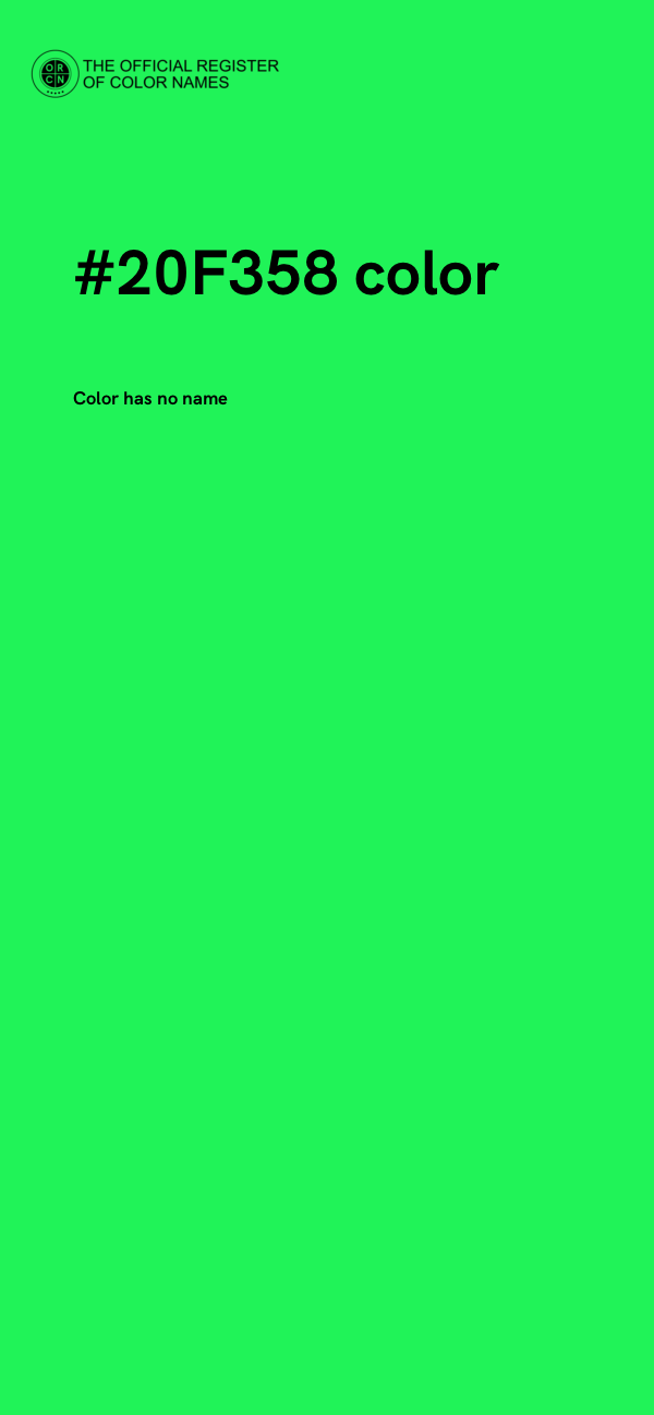 #20F358 color image