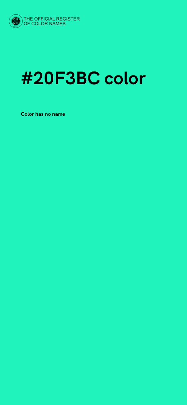 #20F3BC color image