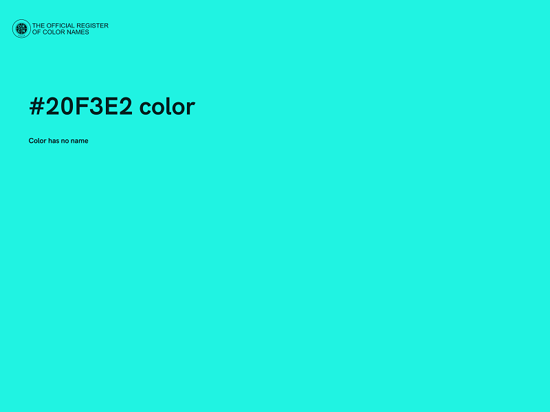 #20F3E2 color image