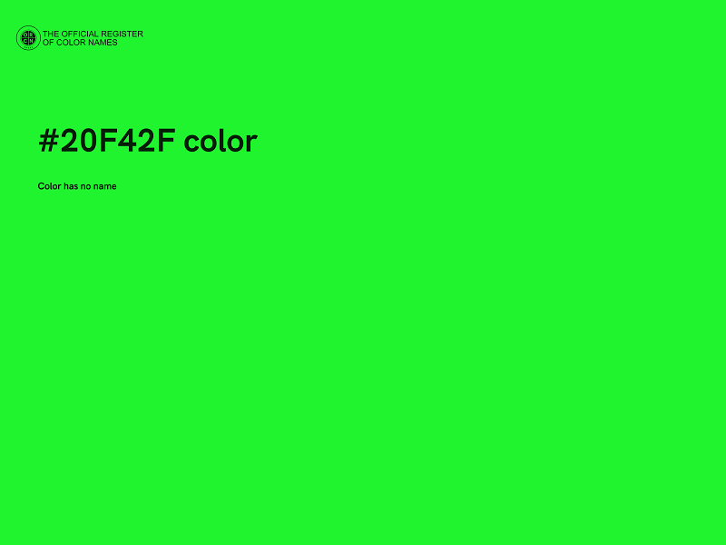 #20F42F color image