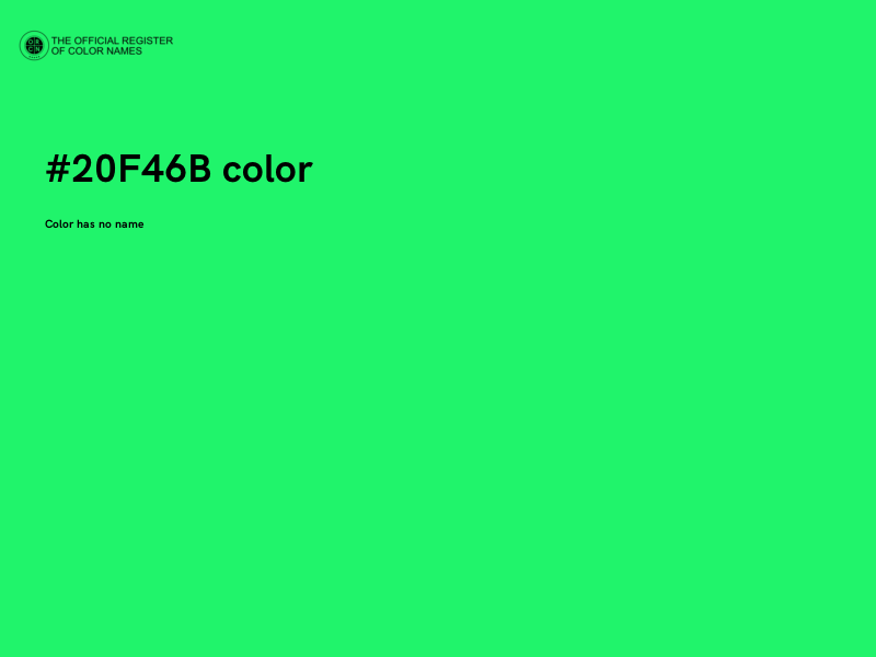 #20F46B color image