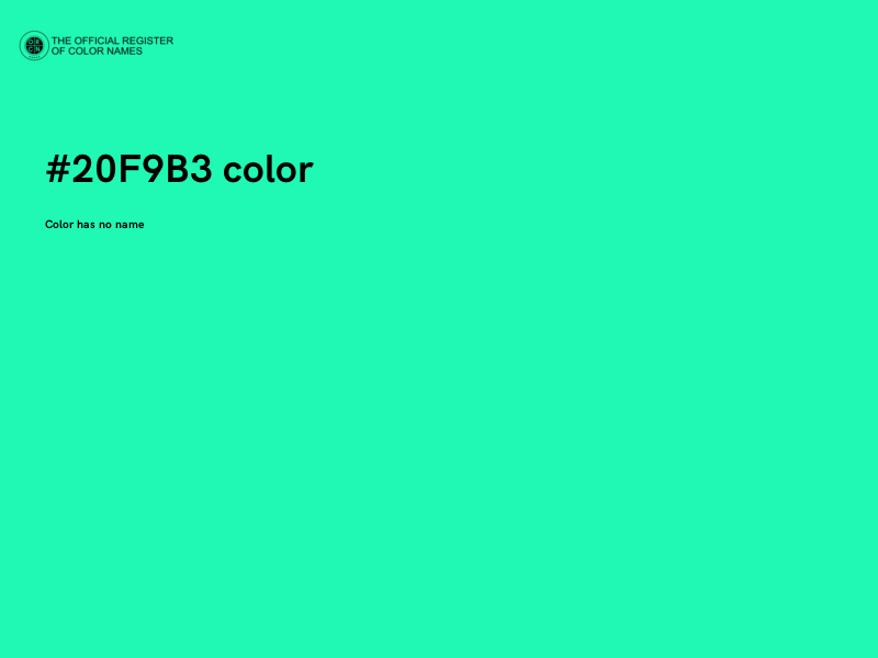 #20F9B3 color image