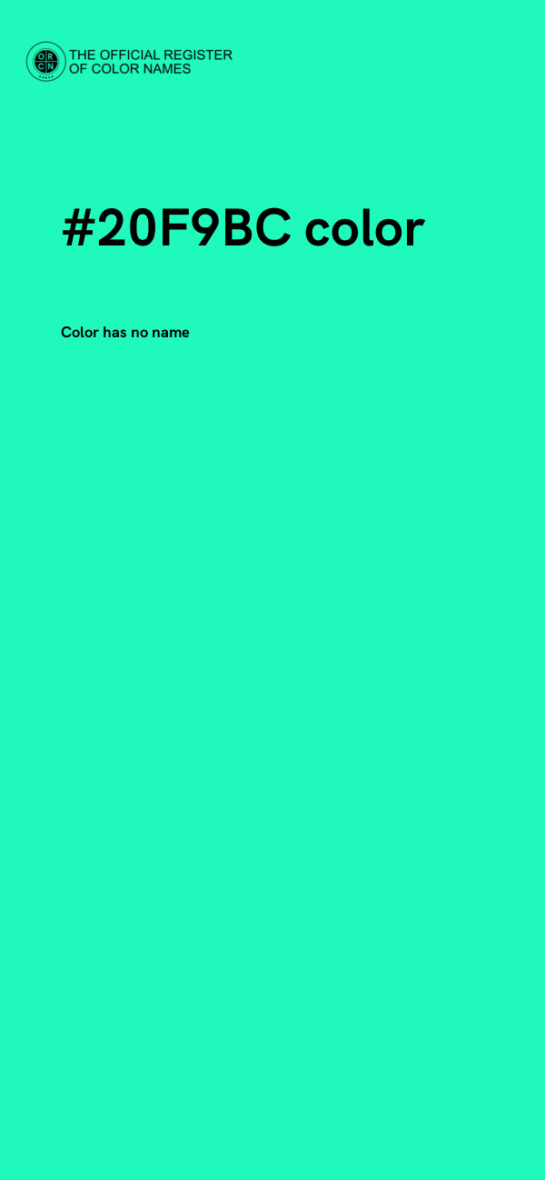 #20F9BC color image