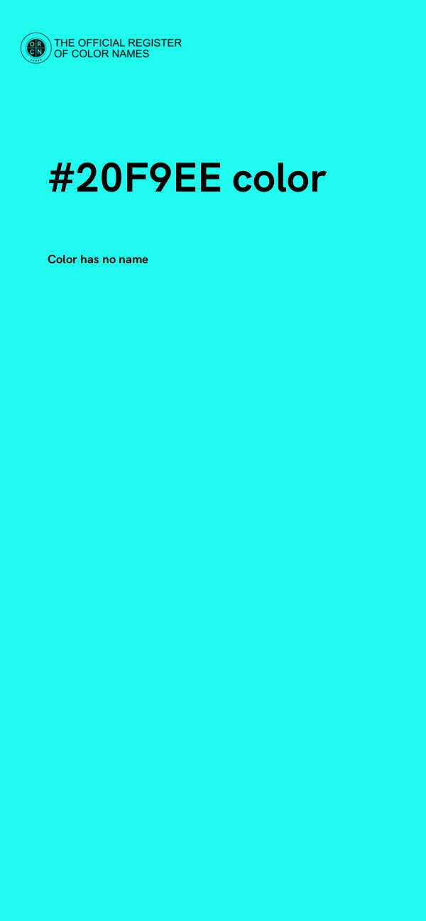 #20F9EE color image