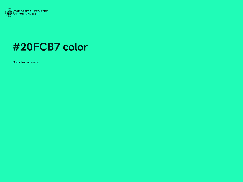 #20FCB7 color image
