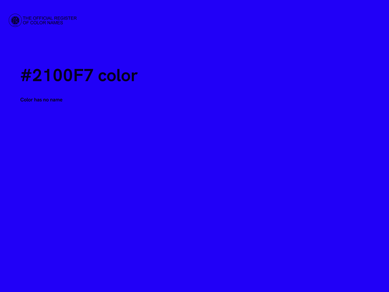 #2100F7 color image