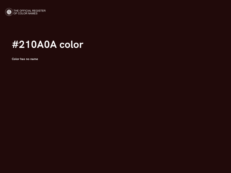#210A0A color image