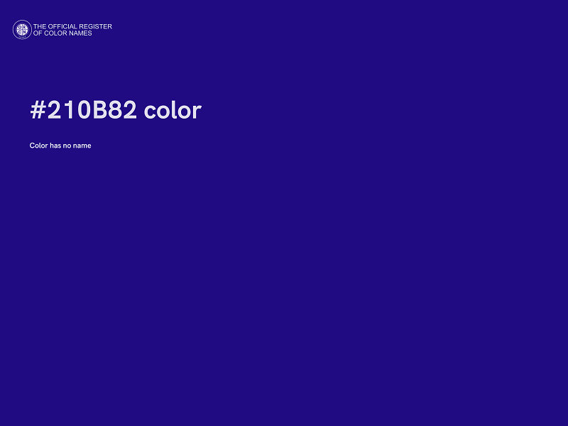 #210B82 color image