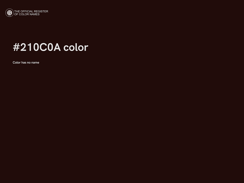 #210C0A color image