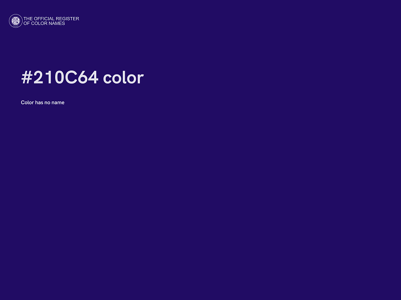 #210C64 color image