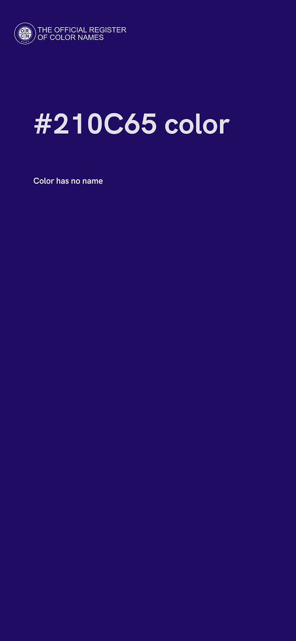 #210C65 color image
