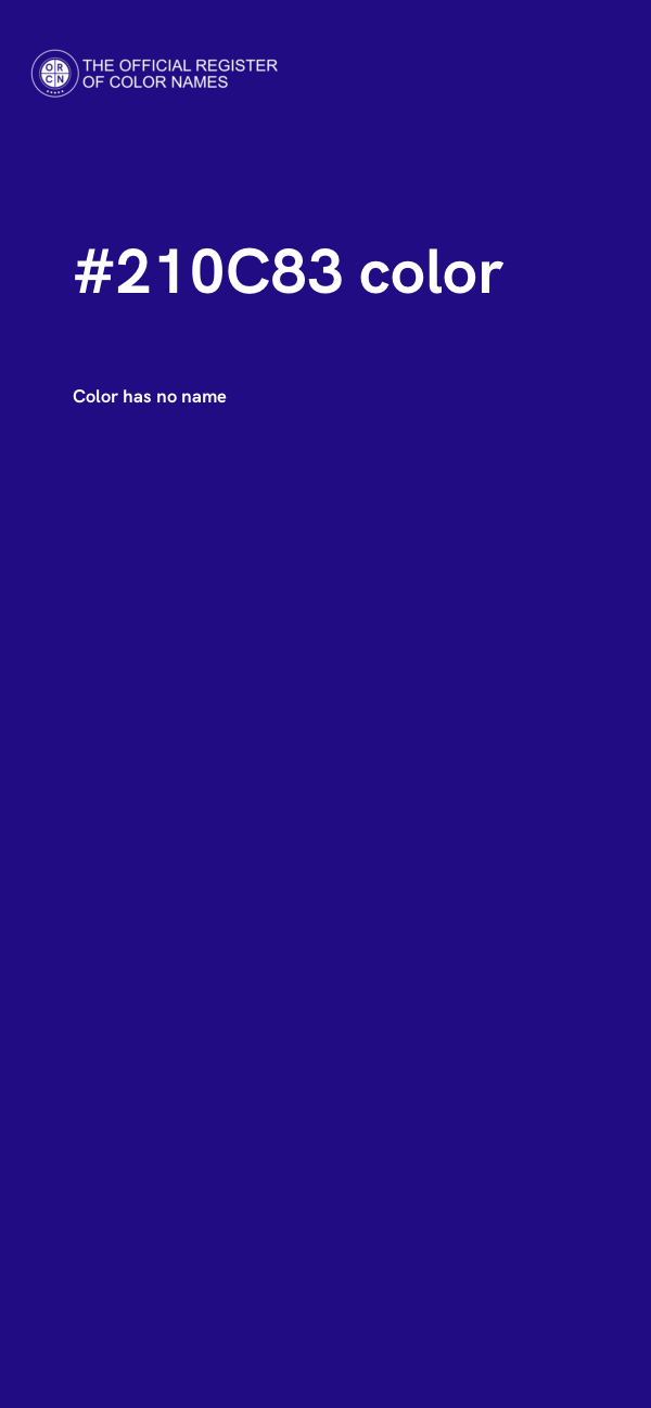 #210C83 color image
