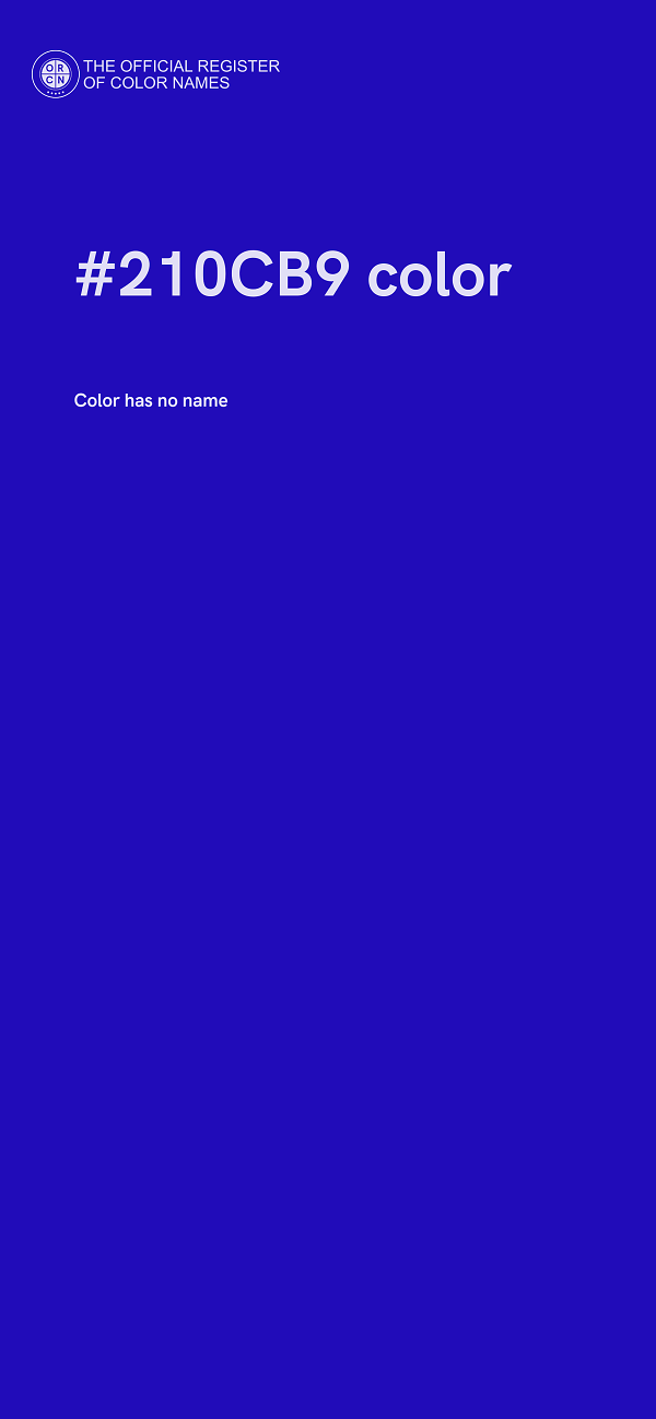 #210CB9 color image