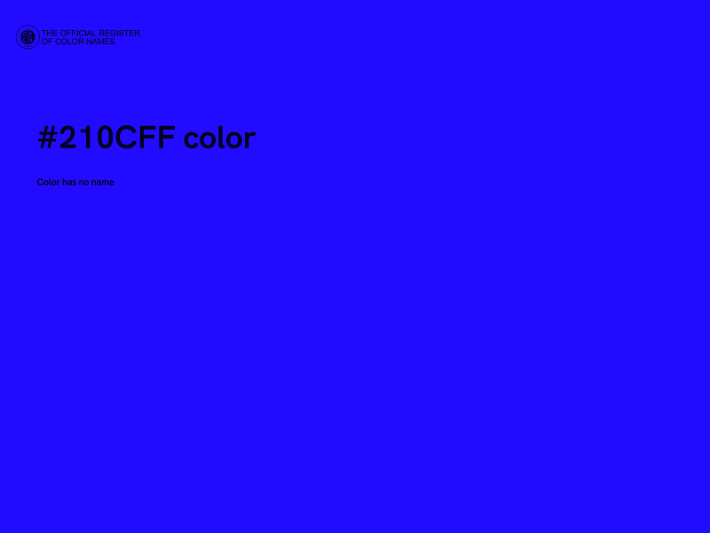 #210CFF color image