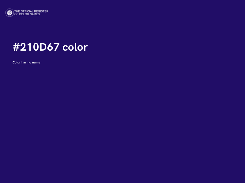 #210D67 color image
