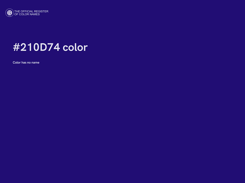#210D74 color image