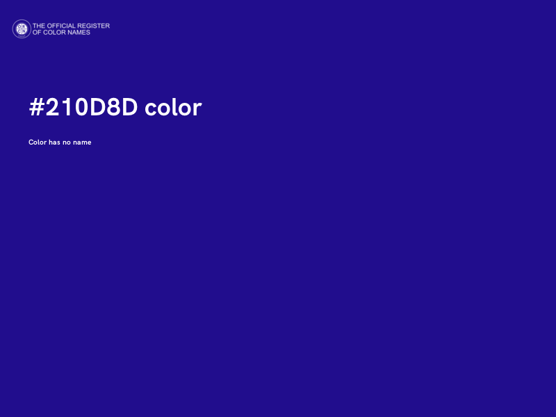 #210D8D color image
