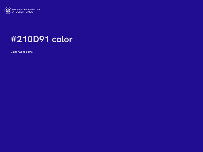 #210D91 color image