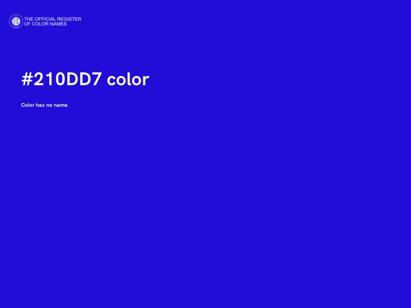 #210DD7 color image
