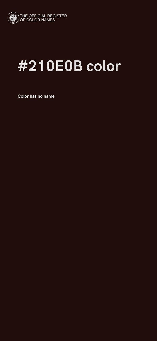 #210E0B color image