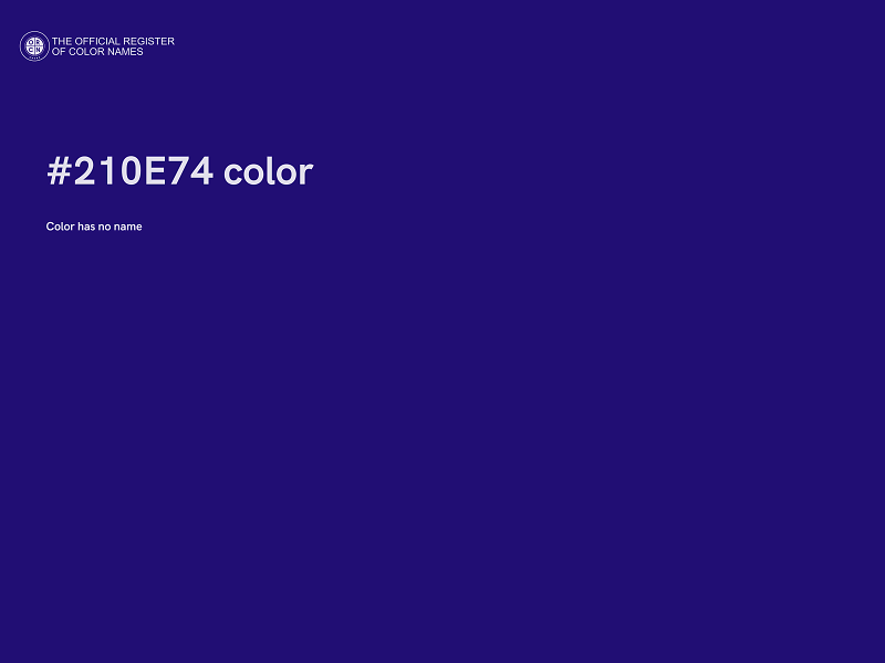 #210E74 color image