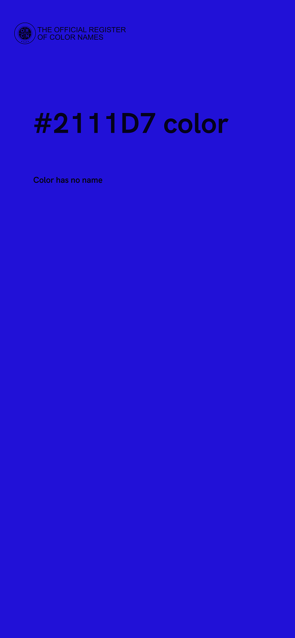 #2111D7 color image