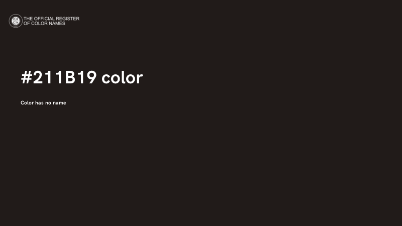 #211B19 color image