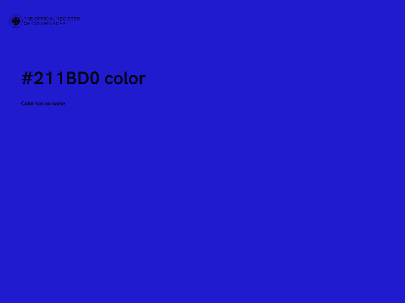 #211BD0 color image