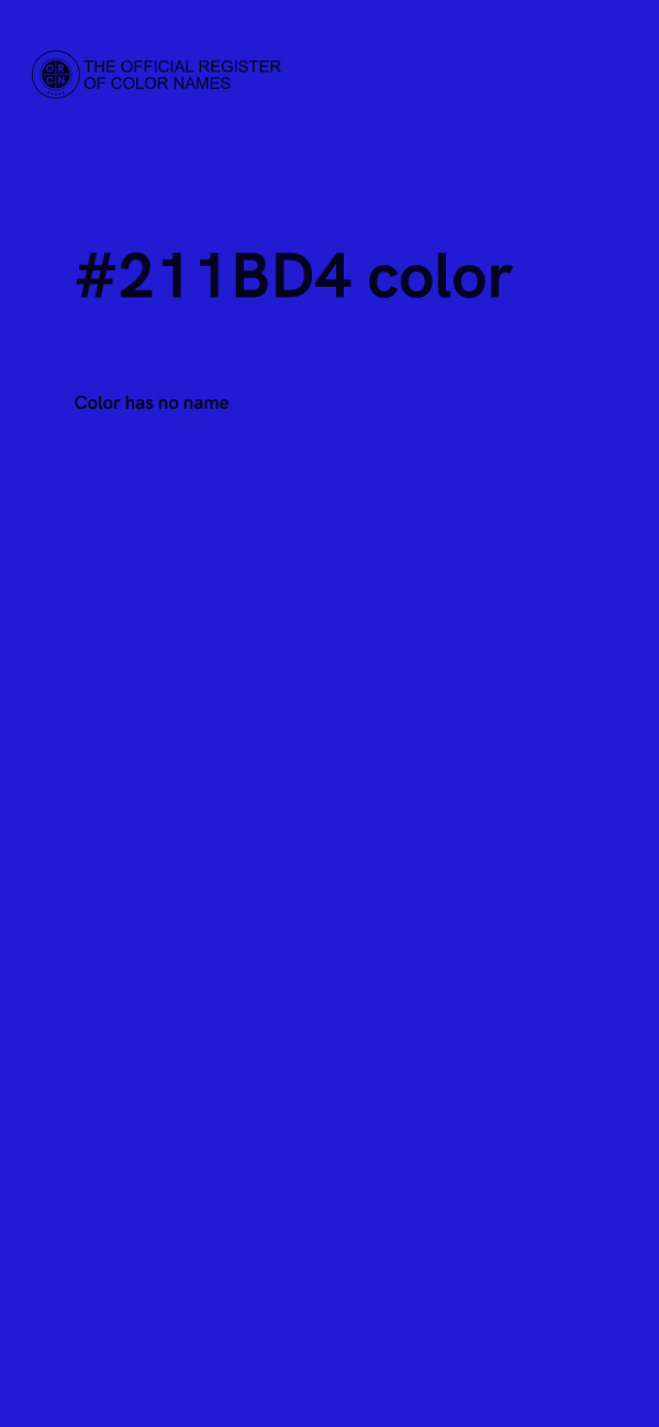 #211BD4 color image