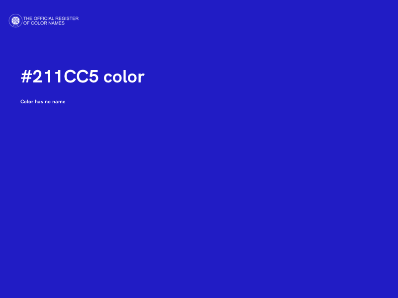 #211CC5 color image